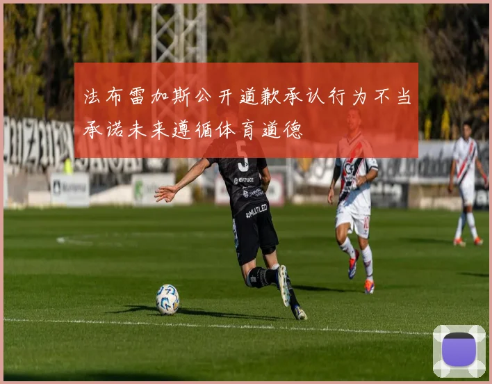 法布雷加斯公开道歉承认行为不当承诺未来遵循体育道德